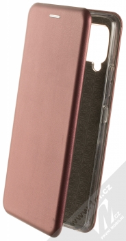 1Mcz Elegance Book flipové pouzdro pro Samsung Galaxy A42 5G tmavě červená (dark red)