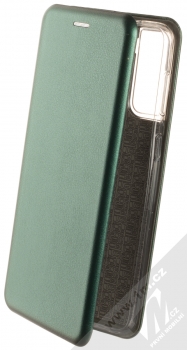 1Mcz Elegance Book flipové pouzdro pro Samsung Galaxy S21 Plus tmavě zelená (dark green)