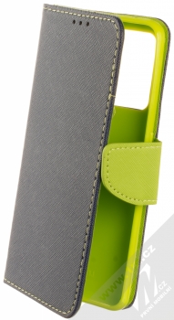 1Mcz Fancy Book flipové pouzdro pro Oppo Reno7 5G, Find X5 Lite modrá limetkově zelená (blue lime)