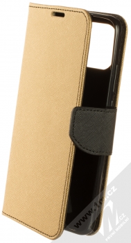 1Mcz Fancy Book flipové pouzdro pro Xiaomi Redmi A1, Redmi A2 zlatá černá (gold black)