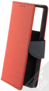 1Mcz Fancy Book flipové pouzdro pro Xiaomi Redmi Note 12 Pro 5G, Poco X5 Pro červená modrá (red blue)