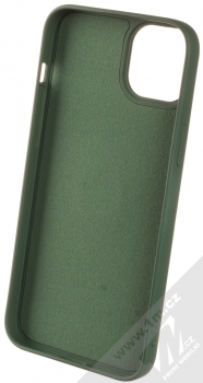 1Mcz Grip Ring ochranný kryt s držákem na prst pro Apple iPhone 14 Plus tmavě zelená (forest green) zepředu