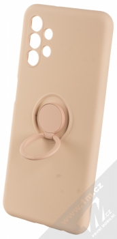 1Mcz Grip Ring Skinny ochranný kryt s držákem na prst pro Samsung Galaxy A13 4G světle růžová (powder pink) držák