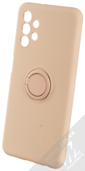1Mcz Grip Ring Skinny ochranný kryt s držákem na prst pro Samsung Galaxy A13 4G světle růžová (powder pink)