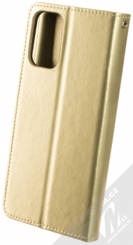 1Mcz Horizon-3H Strap Book flipové pouzdro pro Xiaomi Redmi Note 10, Redmi Note 10S, Poco M5s zlatá (gold) zezadu