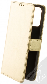 1Mcz Horizon-3H Strap Book flipové pouzdro pro Xiaomi Redmi Note 10, Redmi Note 10S, Poco M5s zlatá (gold)
