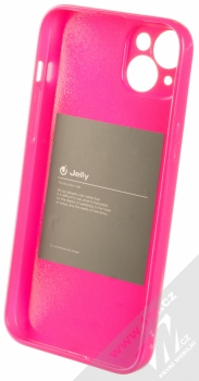 1Mcz Jelly Skinny TPU ochranný kryt pro Apple iPhone 14 Plus sytě růžová (hot pink) zepředu