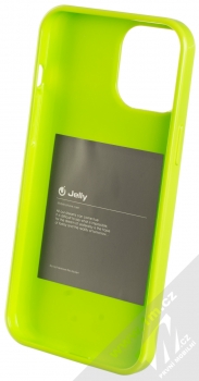 1Mcz Jelly TPU ochranný kryt pro Apple iPhone 12 Pro Max limetkově zelená (lime green) zepředu