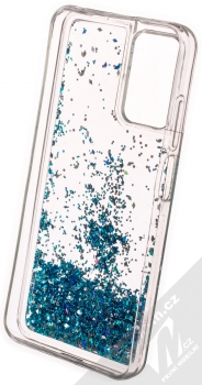 1Mcz Liquid Diamond Sparkle ochranný kryt s přesýpacím efektem třpytek pro Xiaomi Redmi 10, Redmi Note 11 4G tyrkysová (turquoise) zepředu