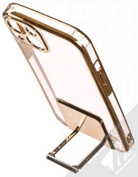 1Mcz Lux Kickstand ochranný kryt pro Apple iPhone 13 zlatá (gold) stojánek