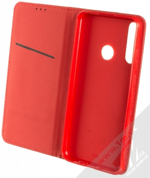 1Mcz Magnet Book Color flipové pouzdro pro Huawei Y6p červená (red) otevřené