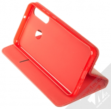 1Mcz Magnet Book Color flipové pouzdro pro Huawei Y6p červená (red) stojánek