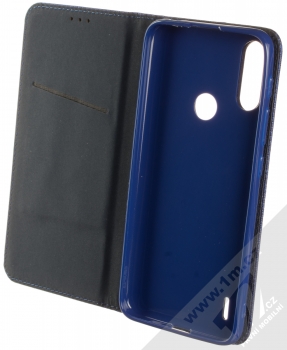 1Mcz Magnet Book Color flipové pouzdro pro Motorola Moto E7 Power, Moto E7i Power tmavě modrá (dark blue) otevřené