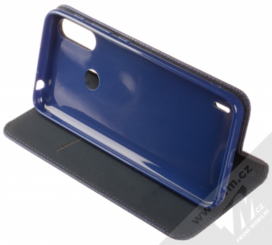 1Mcz Magnet Book Color flipové pouzdro pro Motorola Moto E7 Power, Moto E7i Power tmavě modrá (dark blue) stojánek