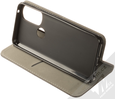 1Mcz Magnet Book Color flipové pouzdro pro Motorola Moto G71 5G černá (black) stojánek