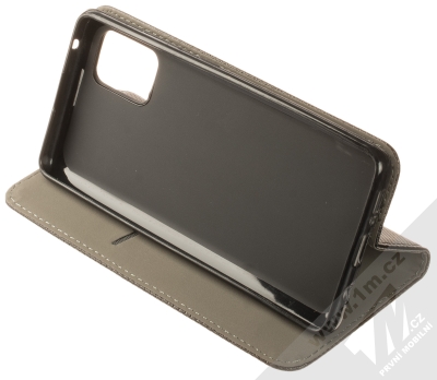 1Mcz Magnet Book Color flipové pouzdro pro Samsung Galaxy A51 5G černá (black) stojánek