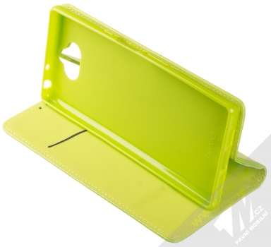 1Mcz Magnet Book Color flipové pouzdro pro Sony Xperia 10 limetkově zelená (lime green) stojánek