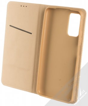 1Mcz Magnet Book Color flipové pouzdro pro Xiaomi Redmi 9T, Poco M3 zlatá (gold) otevřené