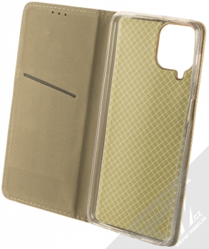 1Mcz Magnet Book flipové pouzdro pro Samsung Galaxy M53 5G zlatá (gold) otevřené