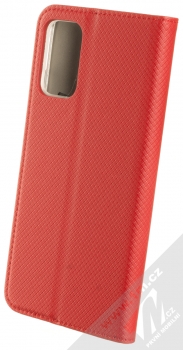 1Mcz Magnet Book flipové pouzdro pro Xiaomi Redmi Note 10 5G, Poco M3 Pro červená (red) zezadu