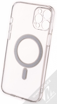 1Mcz MagSilicone Skinny TPU ochranný kryt s MagSafe pro Apple iPhone 12 Pro Max průhledná (transparent) zepředu