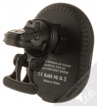 1Mcz MCAVD8 MagSafe 15W magnetický držák s bezdrátovým nabíjením do mřížky ventilace automobilu černá (black) zezadu