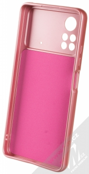 1Mcz Metallic TPU ochranný kryt pro Xiaomi Poco X4 Pro 5G růžová (pink) zepředu