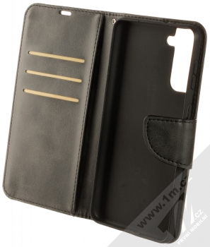 1Mcz Porter Book flipové pouzdro pro Samsung Galaxy S21 Plus černá (black) otevřené
