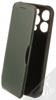 1Mcz Razor Book flipové pouzdro pro Apple iPhone 14 Pro tmavě zelená (dark green)