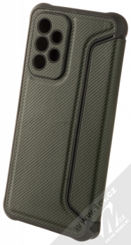 1Mcz Razor Book flipové pouzdro pro Samsung Galaxy A33 5G tmavě zelená (dark green) zezadu