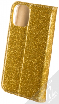 1Mcz Shining Book třpytivé flipové pouzdro pro Apple iPhone 12 mini zlatá (gold) zezadu