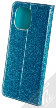 1Mcz Shining Book třpytivé flipové pouzdro pro Xiaomi Mi 11 modrá (blue) zezadu