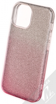 1Mcz Shining Duo TPU třpytivý ochranný kryt pro Apple iPhone 13 mini stříbrná růžová (silver pink)