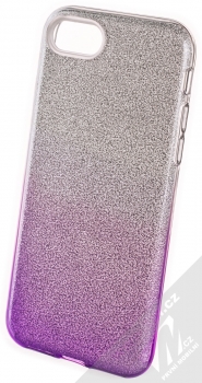 1Mcz Shining Duo TPU třpytivý ochranný kryt pro Apple iPhone 7, iPhone 8, iPhone SE (2020), iPhone SE (2022) stříbrná fialová (silver violet)