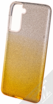 1Mcz Shining Duo TPU třpytivý ochranný kryt pro Samsung Galaxy S21 Plus stříbrná zlatá (silver gold)