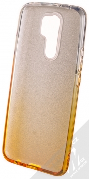 1Mcz Shining Duo TPU třpytivý ochranný kryt pro Xiaomi Redmi 9 stříbrná zlatá (silver gold) zepředu