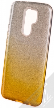 1Mcz Shining Duo TPU třpytivý ochranný kryt pro Xiaomi Redmi 9 stříbrná zlatá (silver gold)