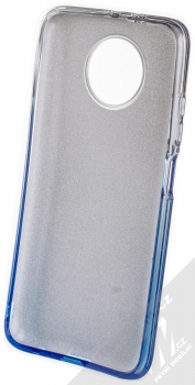 1Mcz Shining Duo TPU třpytivý ochranný kryt pro Xiaomi Redmi Note 9T stříbrná modrá (silver blue) zepředu