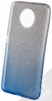 1Mcz Shining Duo TPU třpytivý ochranný kryt pro Xiaomi Redmi Note 9T stříbrná modrá (silver blue)