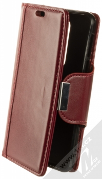 1Mcz Smooth Hoof Book flipové pouzdro pro Nokia 7.1 burgundská červená (burgundy red)
