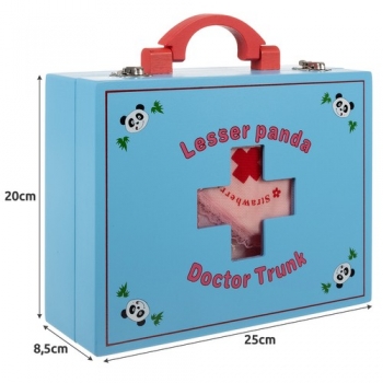 1Mcz SNA-2709 Lékařský kufřík dřevěný modrá (blue)