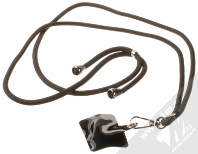 1Mcz Swing univerzální šňůrka délky až 165cm na krk s podložkou pod ochranný kryt černá (black) komplet