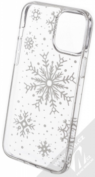 1Mcz Trendy Sněhová vánice TPU ochranný kryt pro Apple iPhone 13 Pro Max průhledná (transparent) zepředu
