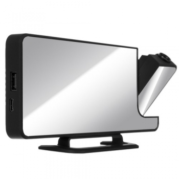 1Mcz TS-9210 LED Mirror zrcadlový budík a projektor černá (black)