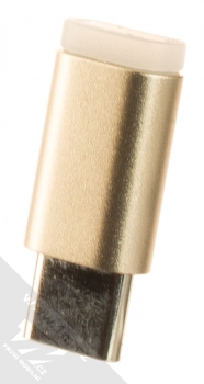 1Mcz Type-C AMT adaptér z USB Type-C na microUSB konektor zlatá (gold) zezadu
