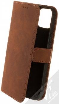 1Mcz Velvet Book flipové pouzdro pro Apple iPhone 15 Plus hnědá (brown)