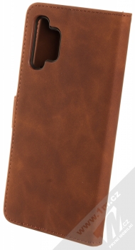 1Mcz Velvet Book flipové pouzdro pro Samsung Galaxy A32 hnědá (brown) zezadu