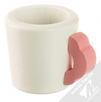 1Mcz YH050 Dětská čajová souprava ze dřeva 16 ks bílá světle růžová (white light pink) hrneček na mléko zezadu