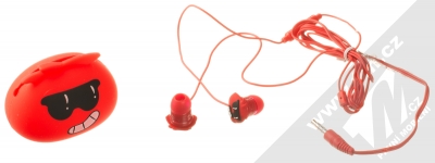 1Mcz YJ-01 Steven stereo sluchátka s konektorem Jack 3,5mm červená (red) balení
