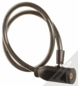 1Mcz ZKK-001 kabelový zámek s uzamykáním klíčem na koloběžku, kolo, motocykl a skútr černá (black)